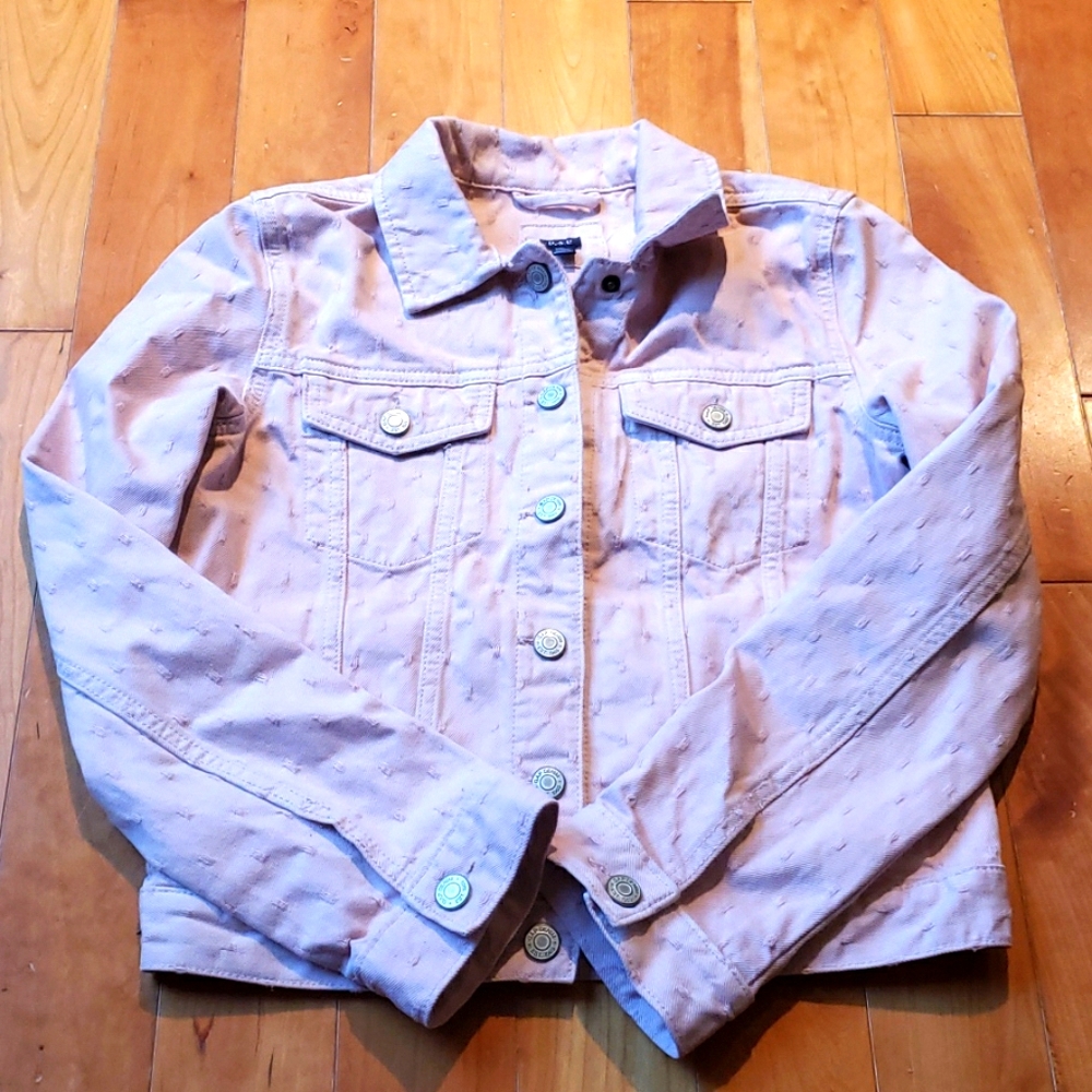 Pink denim jacket